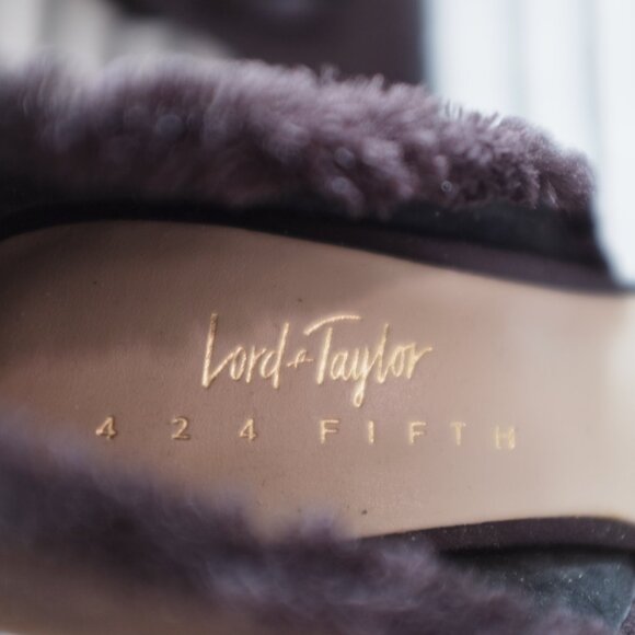 Lord & Taylor Vale Satin Pump Heels Fringe Trim D’Orsay - Picture 6 of 13